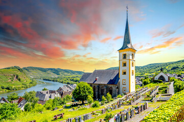 Fototapeta premium Moselschleife Bremm, Rheinland Pfalz, Deutschland 