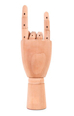 Decorative wooden hand showing 
