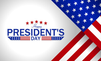Fototapeta na wymiar Happy President's day USA lettering template. Vector illustration. Suitable for Poster, Banners, background and greeting card.