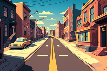 Obraz premium urban setting road. Generative AI