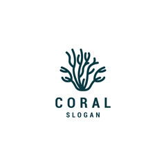 Coral logo design icon vector