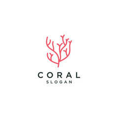 Coral logo design icon vector