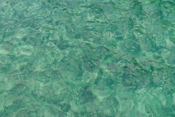 Unusual varied textures on the surface of the water