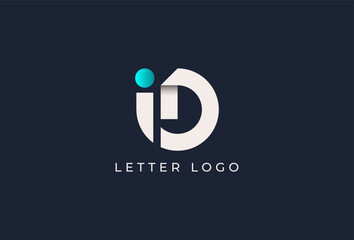Fototapeta Initial ID, DI modern Logo icon design. Vector graphic design template element. Graphic Symbol for Corporate Business Identity obraz