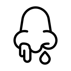 mucus line icon illustration vector graphic