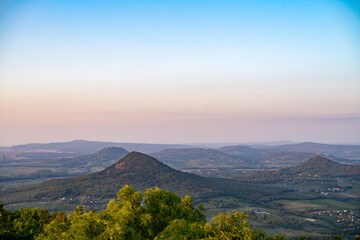 View from Badacsony, Balaton highlands, Veszprem's hills