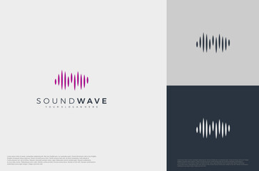 Fototapeta na wymiar Music sound waves symbols. Audio icon, voice equalizer pulse element idea. Modern creative logo vector template.