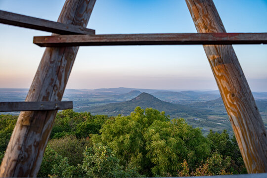View from Badacsony, Balaton highlands, Veszprem's hills