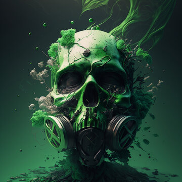 person in mask on the wall