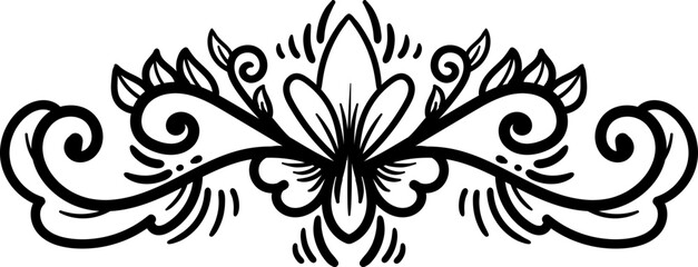 Black border ornaments illustration