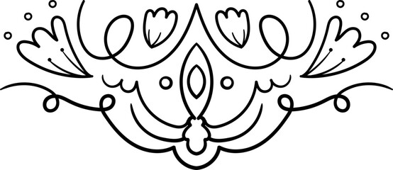 Black border ornaments illustration