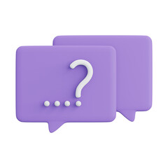 question mark icon. 3D rendering