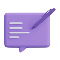 Feedback, reviews and rating concept icon. 3D rendering