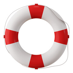 red life buoy 3d rendering