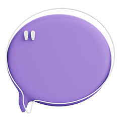 Speech Bubble. Talk bubble. Cloud speech bubbles collection. 3D Rendering