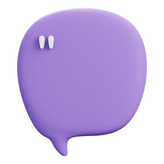 Speech Bubble. Talk bubble. Cloud speech bubbles collection. 3D Rendering