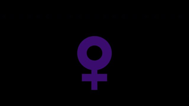 Signo de mujer en color morado versi&oacute;n 1