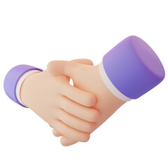 3d shake hands gesture
