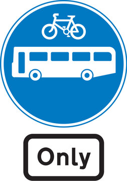 Bus and cycle signs REF2023032 – Road traffic sign images for reproduction - Official Edition
