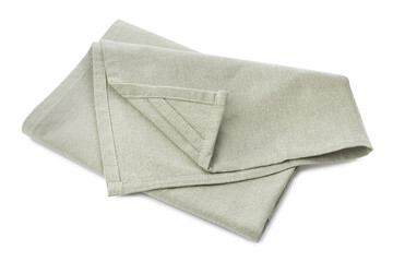 Fototapeta na wymiar Light grey towel for kitchen isolated on white