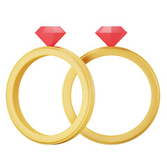 wedding ring 3d illustration