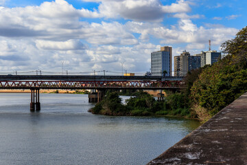 River, bridges and downtown buildings, Campos dos Goytacazes