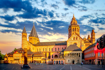 Fototapeta premium Dom, Mainz, Deutschland 