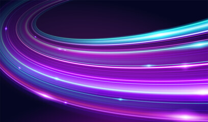 3D speed curved light trail