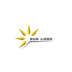 Modern Solar logo design illustration. Outer space symbol vector icon idea premium custom minimalist flat style. Corporate identity branding