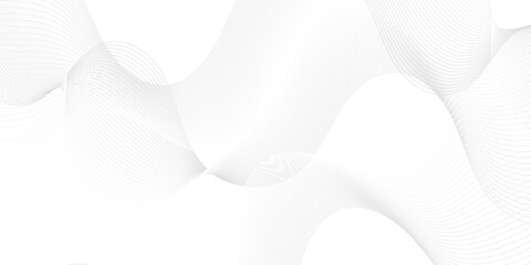 Abstract white paper wave background and abstract gradiant and white wave curve lines banner background design. Vector illustration. Modern template abstract design flowing particles wave backdground.