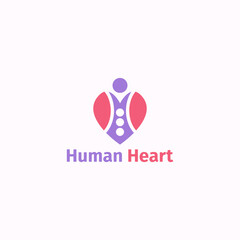 Heart logo that resembles a human.