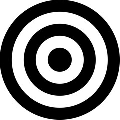 Simple black circle target icon