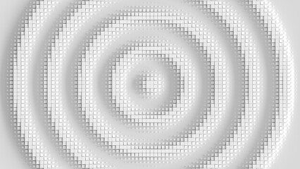 Fototapeta na wymiar White Square Shapes Randomly Stuck Out 3D Background