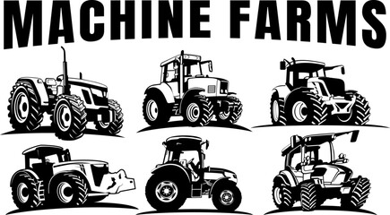 Fototapeta na wymiar machine farm logo icon design vector