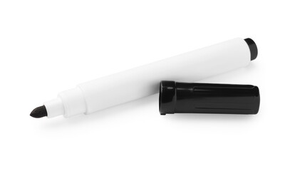 Black marker isolated on white. School stationery