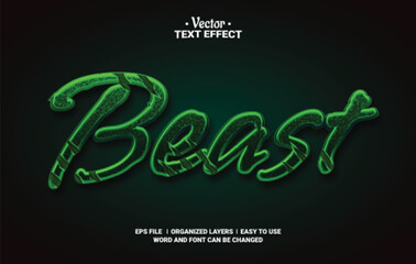 Beast Editable Vector Text Effect.