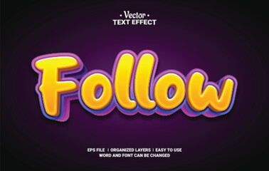 Follow Editable Vector Text Effect.