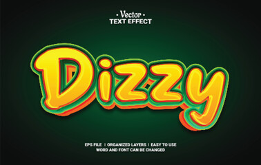 Dizzy Editable Vector Text Effect.