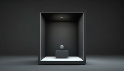 Minimalist 3d podium. Product stage in a frontal view, to make your products stand up. AI generative. 