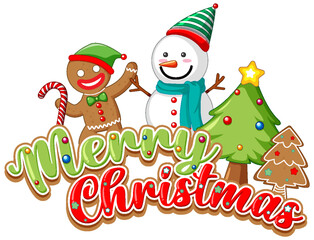 Merry Christmas sign icon cartoon