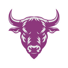 The Mighty Bull: A Symbol of Strength and Determination, Mascot Logo Concept Vector Illustration Cartoon. Suitable For Logo, Wallpaper, Banner, Card, Book Illustration, T-Shirt, Sticker, Cover, etc
