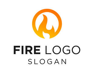 Obraz premium Logo design about Fire on a white background. created using the CorelDraw application.