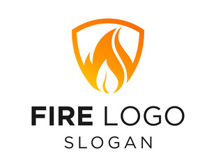 Obraz premium Logo design about Fire on a white background. created using the CorelDraw application.