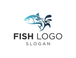 Obraz premium Logo design about Fish on a white background. created using the CorelDraw application.