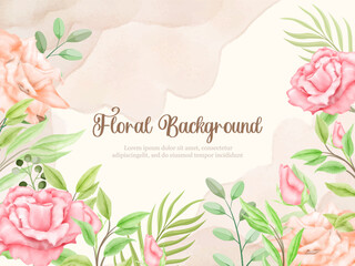 Floral Banner Background for Wedding and Anniversary Party