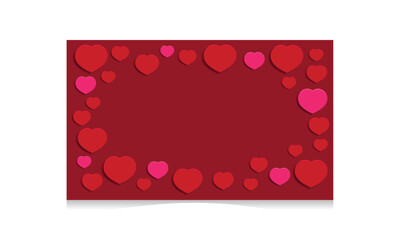 Love letter envelope template isolated
