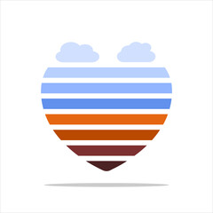 Fototapeta premium Vector love heart illustration