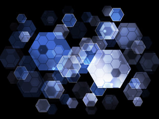 Cyber ​​background material (blue)