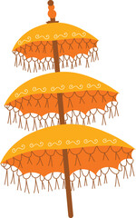 Bali traditional parasol illustration © Peterdraw