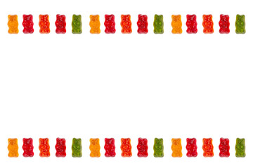 Obraz premium jelly bears candy isolated on a transparent background. Jelly Bean.